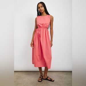 Rails Women’s Size Medium Yvette Spiced Coral Cutout‎ Midi Dress